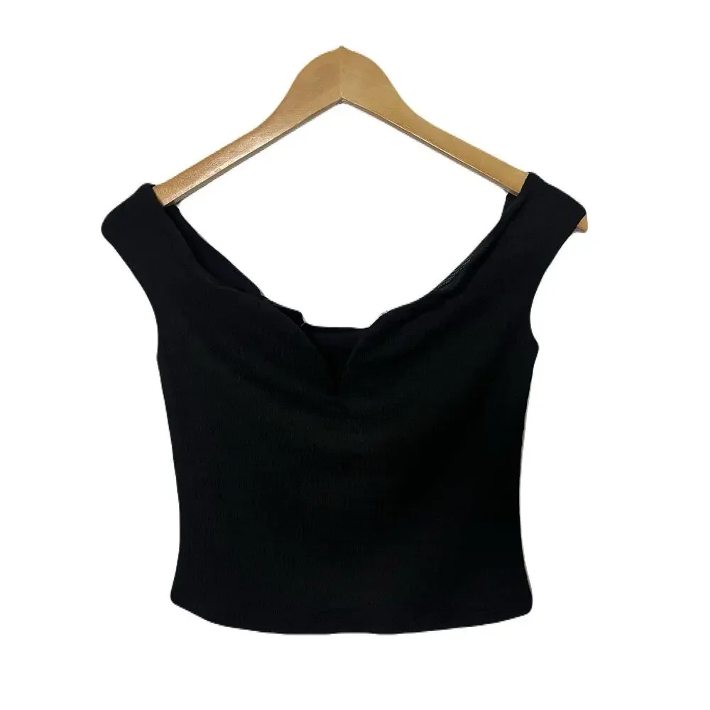 NWT ASTR The Label Textured Boned Sweetheart Neckline  Crop Top Women’s Small - Picture 3 of 8
